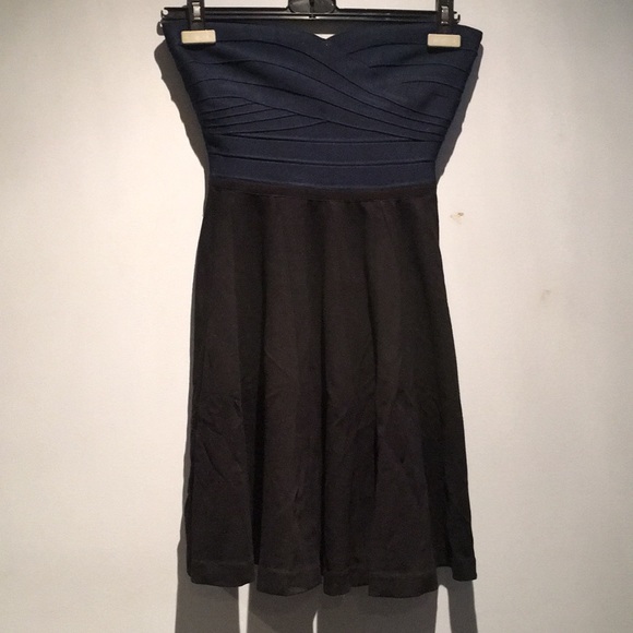 NWT Erin Fetherston Fit & Flare Blue/Black Dress - Picture 2 of 7